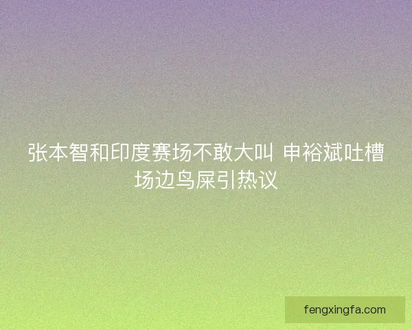 张本智和印度赛场不敢大叫 申裕斌吐槽场边鸟屎引热议