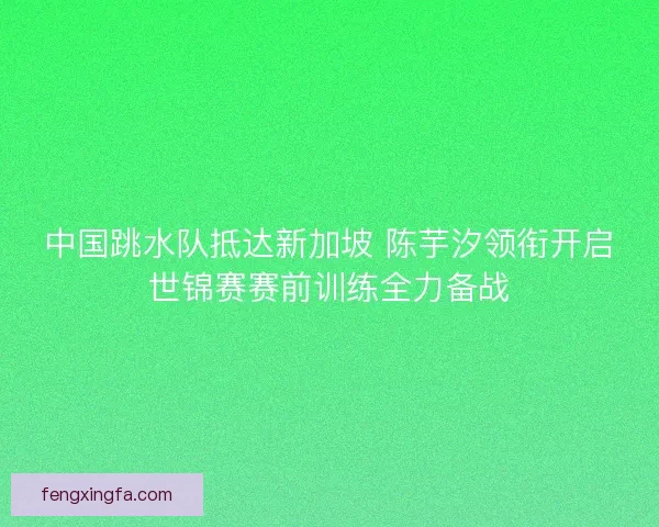 中国跳水队抵达新加坡 陈芋汐领衔开启世锦赛赛前训练全力备战 中国跳水队抵达新加坡 陈芋汐领衔开启世锦赛赛前训练全力备战